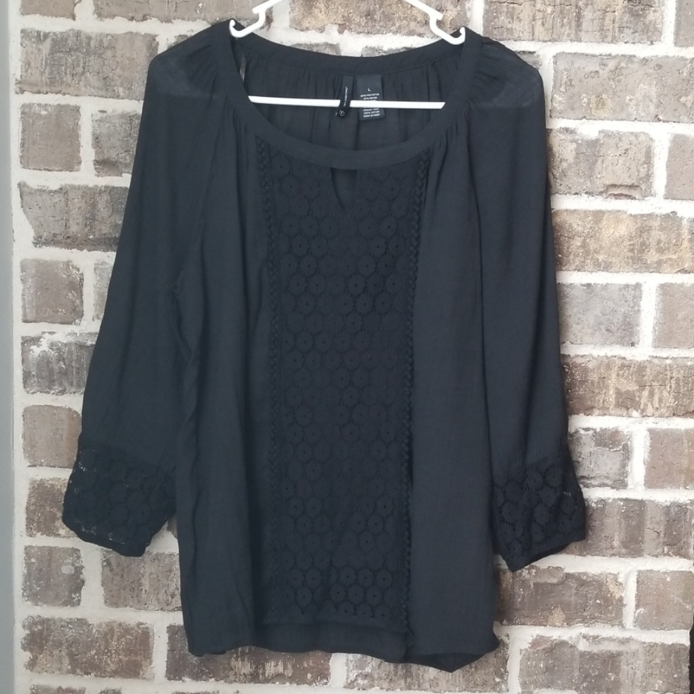 ❤New Direction Black Lace Top